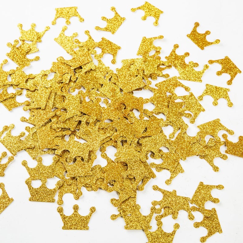 MOWO Gold Crown Confetti Table Decor and Party Wedding Event Decor, Gold Glitter, 200 Count - Image 2